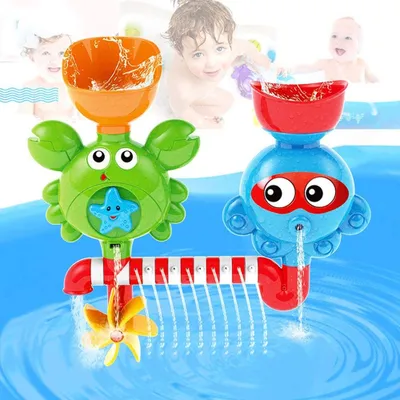 Produktbild von Malplay Sprcha - hračka do vany Chobotnice a krab Sada hraček do vody pro děti od 18 měsíců a výše