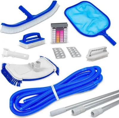 Produktbild von Bodensauger Set SUPER 7-tlg. I Teleskopstange I pH Cl Pooltester