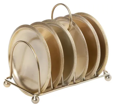 Produktbild von Cosy & Trendy Untersetzer Gold ø 10 cm - 7-teilig