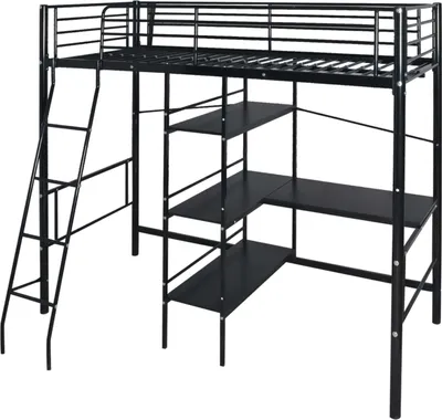 Immagine prodotto di Letto con materasso Nero 200 x 90 cm Metallo