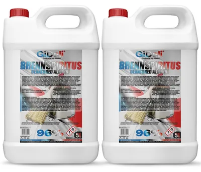 Immagine prodotto di Alcool denaturato incolore, 10 litri. Detergente, sgrassante, ideale per la casa, l'officina e come accendifuoco. GiDeli