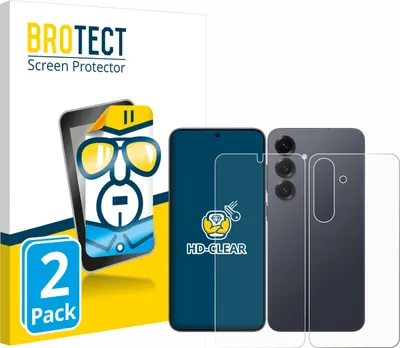 Produktbild von 2x Für Samsung Galaxy S25 (Display+Rückseite) Schutzfolie BROTECT Displayschutz Display Schutz Folie Klar Transparent
