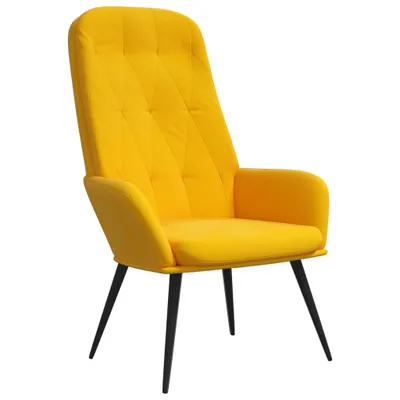 Immagine prodotto di vidaXL Poltrona relax in velluto giallo senape