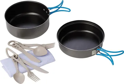 Produktbild von Meva Reise-Kochgeschirr und -Besteck für 2 für ein Survival-Picknick