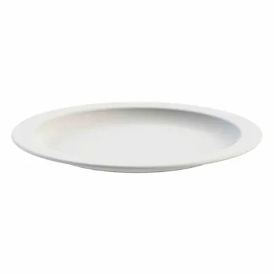 Image de Assiette plate 24 cm blanche en plastique
