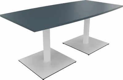 Produktbild von Bespr.ti. Tonneau Tellerfuß Quadrat B1800xT800/900xH720 ws/Lavagrau