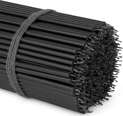 Produktbild von 250x Stabkerzen schwarz Tropffrei Rußfrei dünn L 16cm Ritualkerze Paraffin 36130
