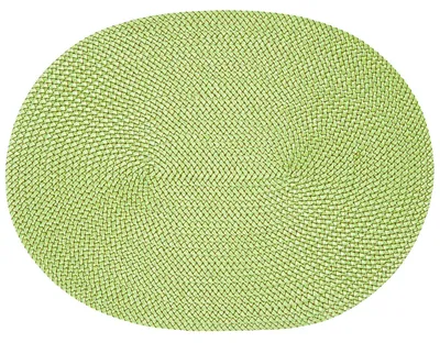 Produktbild von Tischset oval pistazie 33x45 cm Basket Platzset abwaschbar Platzdeckchen geflochten
