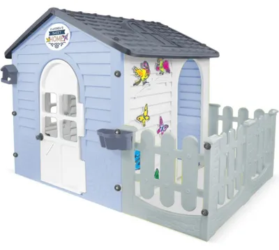 Produktbild von MOCHTOYS Gartenspielhaus fü r Kinder blau mit Terrasse