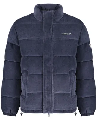 Produktbild von Herrenjacke Blau mit Stickerei: Vielseitige Taschen & Reißverschluss