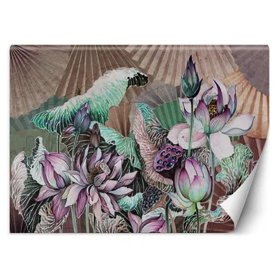 Produktbild von Lotosblumen FOTOTAPETE 250x175 cm VLIES Tapete Wandtapete Wandbilder Wanddekoration Design Wohnzimmer Schlafzimmer Flur Büro Küche T-7-TF-20078-250x175