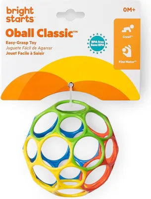 Image de Oball Classique Bleu/Vert/Jaune - 10 cm
