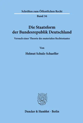 Produktbild von Die Staatsform der Bundesrepublik Deutschland.
