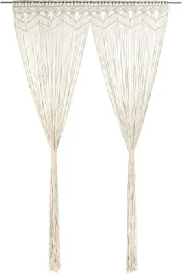 Produktbild von The Living Store Makramee Vorhang 140x240 cm Baumwolle