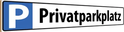 Produktbild von vianmo Holzschild 10x46 cm Privatparkplatz Parkplatzschild
