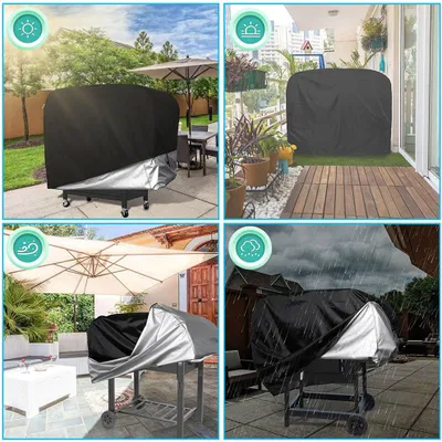 Produktbild von Wasserdicht Grillabdeckung Grill Abdeckhaube Gasgrill Cover BBQ Grill Schutzhülle Schutzabdeckung Schutzhaube, Größe: B-145x61x117cm