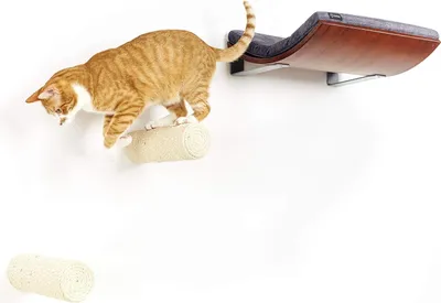 Produktbild von Kletterstufen für Katzen - Kletterwand mit Sisalstangen - Ø 10 x L 28 cm - Katzenkletteranlage - Krabbaufbau für Katzen
