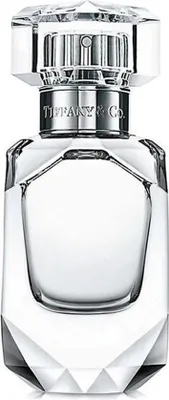 A clear, studio shot of a Tiffany & Co. perfume bottle against a white background.
