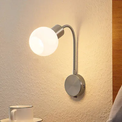 Produktbild von Lindby Lioma Wandleuchte mit Flexarm, nickel