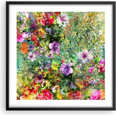 Produktbild von Gerahmtes Poster - Schwarzer Rahmen - blume sommer natur - 50x50 cm - Wand Bild - Wanddeko - Wandbilder - Kunstposter - Wandposter - Bilderrahmen - Bilder - Kunstdruck - Wandbild - P2BAC50x50-3842