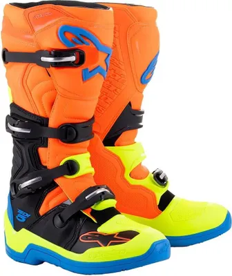 Immagine prodotto di stivali TECH 5, ALPINESTARS (arancio fluo/giallo fluo/blu/nero, taglia 42)