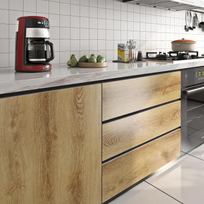 Produktbild von Selbstklebende Möbelfolie Holzoptik Eiche Natur 40CMx5M für Küche und Badezimmer