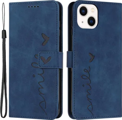 Produktbild von iPhone 13 Hülle - Coverup Smile Klapphülle - Blau