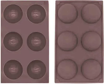 Produktbild von Große Halbkugel-Silikonform mit 6 Kavitäten, 2 Pack Backform für die Herstellung von Schokolade, Kuchen, Gelee und Kuppelmousse
