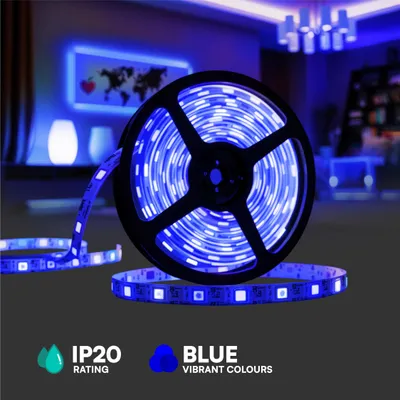 Obrázok produktu pre LED svetelné pásy - Lichtbänder - 5050 - 60 - IP20 - BLAU - 5m Rolle