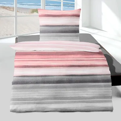 Produktbild von Traumschlaf Seersucker Bettwäsche Tuusula puder 155x220 cm + 80x80 cm