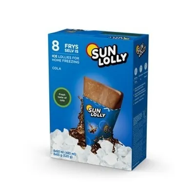 Produktbild von Sun Lolly Wassereis Cola mit Frischer Cola Geschmack 8 x 60ml