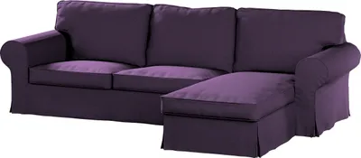 Produktbild von Dekoria Bezug für Ektorp 2-Sitzer Sofa mit Recamiere, violett, Ektorp 2-Sitzer Sofabezug mit Recamiere