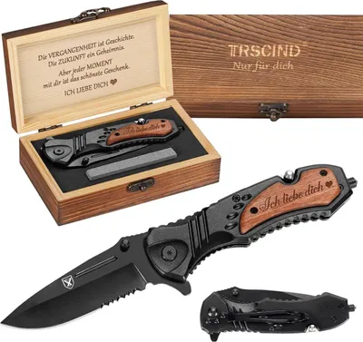 Productafbeelding van Multitool, 21-in-1 multifunctioneel mes met gravure "Ik hou van jou", voor mannen