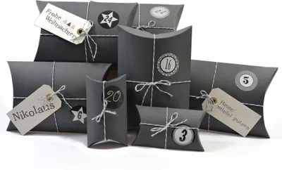 Produktbild von Adventskalender HoHoHo, Farbe grau (Ziffern grau)