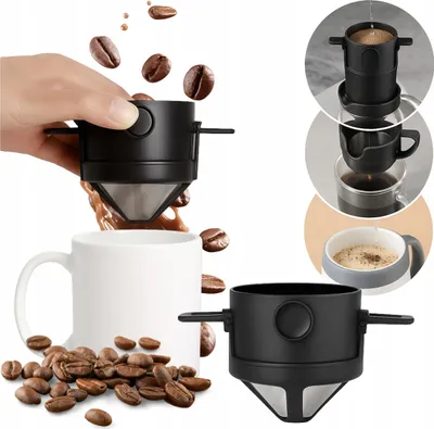 Obrázek produktu pro Opakovaně použitelný filtr na kávu z nerezové oceli Dripper Čistá káva