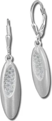 Produktbild von SilberDream Ohrhänger weiß Ohrringe Sterlingsilber oval Zirkonia Damen D2SDO354M