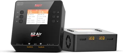 Produktbild von YUNIQUE GREEN-CLEAN-POWER ISDT K2 Air Bluetooth Dual Ladegerät AC/DC 200W 2x500W 2x20A für LiPo LiHV LiFe Li-Ion NiMH NiCd Pb 1-6S mit Balancer