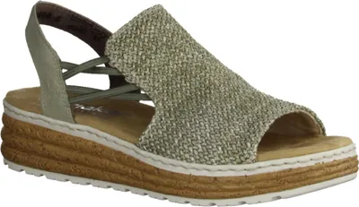 Produktbild von Rieker 6274152 627 Damenschuhe Sandalette Grün Freizeit