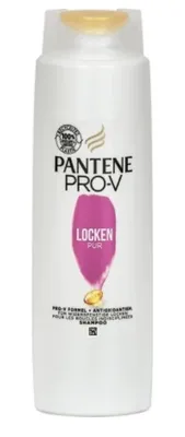 Produktbild von Pantene Pro-V Locken Pur, 300 ml, Shampoo, Nicht-professionell, Unisex, Lockiges Haar, Widerspenstiges Haar, Anti-Frizz, Hydratisierung, Nährend, Klärend, Glanz, Weichmachend, Verstärkung