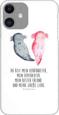 Produktbild von Mr. & Mrs. Panda Iphone 11 Handyhülle Axolotl Freundin - Weiß - Geschenk, Liebesbeweis, Cover, Valentinstag, Handy Case, Liebe, Handycover, Molch, Hülle