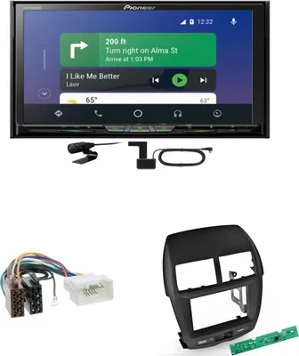 Produktbild von Pioneer AVH-Z9200DAB CarPlay Android Auto Einbauset für Mitsubishi ASX bis 2014