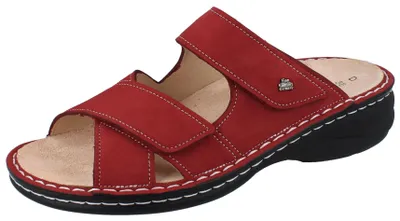 Immagine prodotto di Finn Comfort Melrose muli da donna, pelle, Chilli (rosso), NUOVO - muli da donna / separatori di punta, rosso, pelle (nubuck)