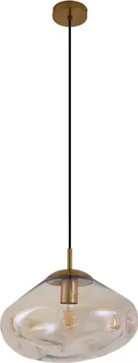Produktbild von Lindby Hängeleuchte Lelia, amber, Glas, Ø 35 cm