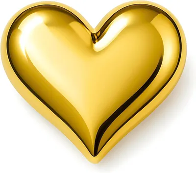 Productafbeelding van Glanzende Gouden Hart Broche - Trendy Metaal Sieraad voor Jas of Tas