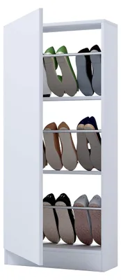 Produktbild von Schuhschrank Fulisa L mit Drehtür, für bis zu 6 Paar Schuhe, 112x50x17 cm (HxBxT)
