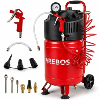 Zdjęcie produktu dla Kompresor powietrzny, 30 l, 10 bar, 1500 W, czarno-czerwony – A