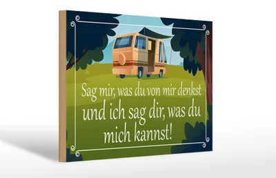 Produktbild von Holzschild Spruch 30x20cm sag mir was du von mir denkst
