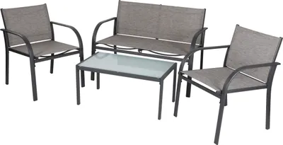 Produktbild von Lifetime Garden Lounge Gartenmöbel Set Paris Terrassenmöbel - 4-Teilig - Gartenstühle, Tisch und Bank
