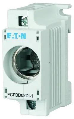 Produktbild von Eaton Neozed-Sicherungssockel D01/D02, 1-polig, 63A, 400V AC, E18, für DIN-Schiene, 1 Stk.