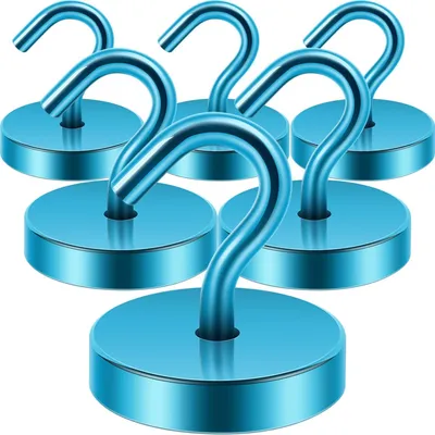 Immagine prodotto di Gancio magnetico extra resistente, 47 kg, colore blu Königsblau, design in tubo di acciaio al neodimio